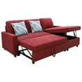 Dubbin Red Flannelette 2Piece Couch Living Room Sofabed