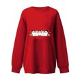thumbnail image 3 of Rbaofujie Chandails pour Femmes Mode Tendance Blouse Imprimée Ample à Manches Longues Col Rond Chandails en Molleton Sans Capuche Rouges Automne Chandails à Capuchon pour Femmes, 3 of 3