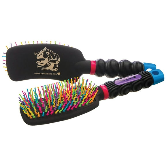 Tail Tamers 909RB Rainbow Curved Handle Mane and Tail Brush for Horses