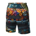 thumbnail image 4 of Salouo Flower Covered Vintage Car Pattern Swim Trunks for Men,Men's Hawaiian Bathing Suit Swimsuits Quick Dry Swimming Board Shorts Beach Shorts with Pockets-Small, 4 of 6