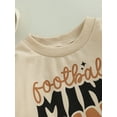 thumbnail image 5 of Seyurigaoka Toddler Baby Boy Girls Romper Tops Cartoon Rugby Letter Printed Long Sleeve O-neck Sweatshirts Button Jumpsuits Clothes, 5 of 7