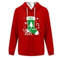 thumbnail image 4 of Yteetum Women's Oversized Christmas Hoodies Crewneck Christmas Print Long Sleeve Knit Pullover Drawstring Hooded Sweatshirts Top Womens Loose Xmas Holiday Print Round Neck Hoodies Fall Clothes, 4 of 4