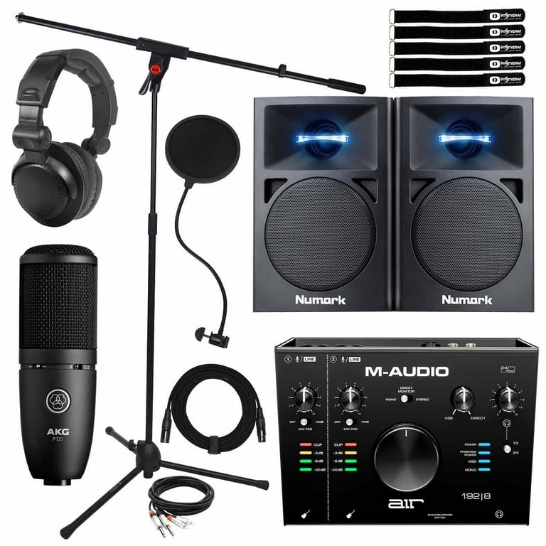 Fremmed finansiere bue Home Studio Recording Bundle AIR192X8 USB Audio Interface Mic, Speakers -  Walmart.com