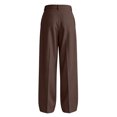 thumbnail image 6 of FGVCTG Mens Pleated Dress Pants, Classic Fit Stretch Waist Loose Lightweight Trousers Straight Casual Work Dress Slacks with Belt Loop Coffee 2XL, 6 of 9