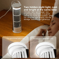 thumbnail image 3 of Bedroom Desk Mini Tower Fan Table Cooling Fan 2-Speed Wind Speed Adjustment Electric Desk Fan White, 3 of 7