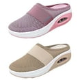 thumbnail image 3 of Eoperou 1 Pair Slip-on Hollow Mesh Fabric Women Sandals Casual Increase Cushion Non-slip Platform Sandals for Daily Life, 3 of 8