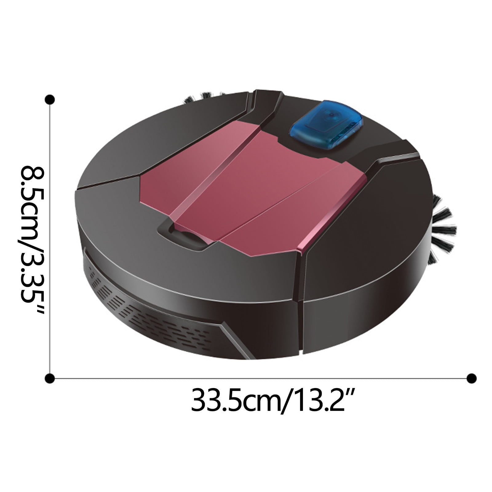 Nkmbld Robot Vacuum with Low Noise Operation Intelligent Sweeping Robot Suction Sweeping and Towing 3 in 1 Large-sized Robot Vacuum Cleaner, Black