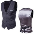 thumbnail image 2 of Uinagy Men's Slim Fit Sleeveless Single Breasted Suit Vest, 2 of 8