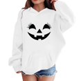 thumbnail image 6 of Mercatoo Boys Girls Hooded Sweatshirt Halloween Long Sleeve Pumpkin Print Pullover Fall Oversized Tops with Pocket, 6 of 6