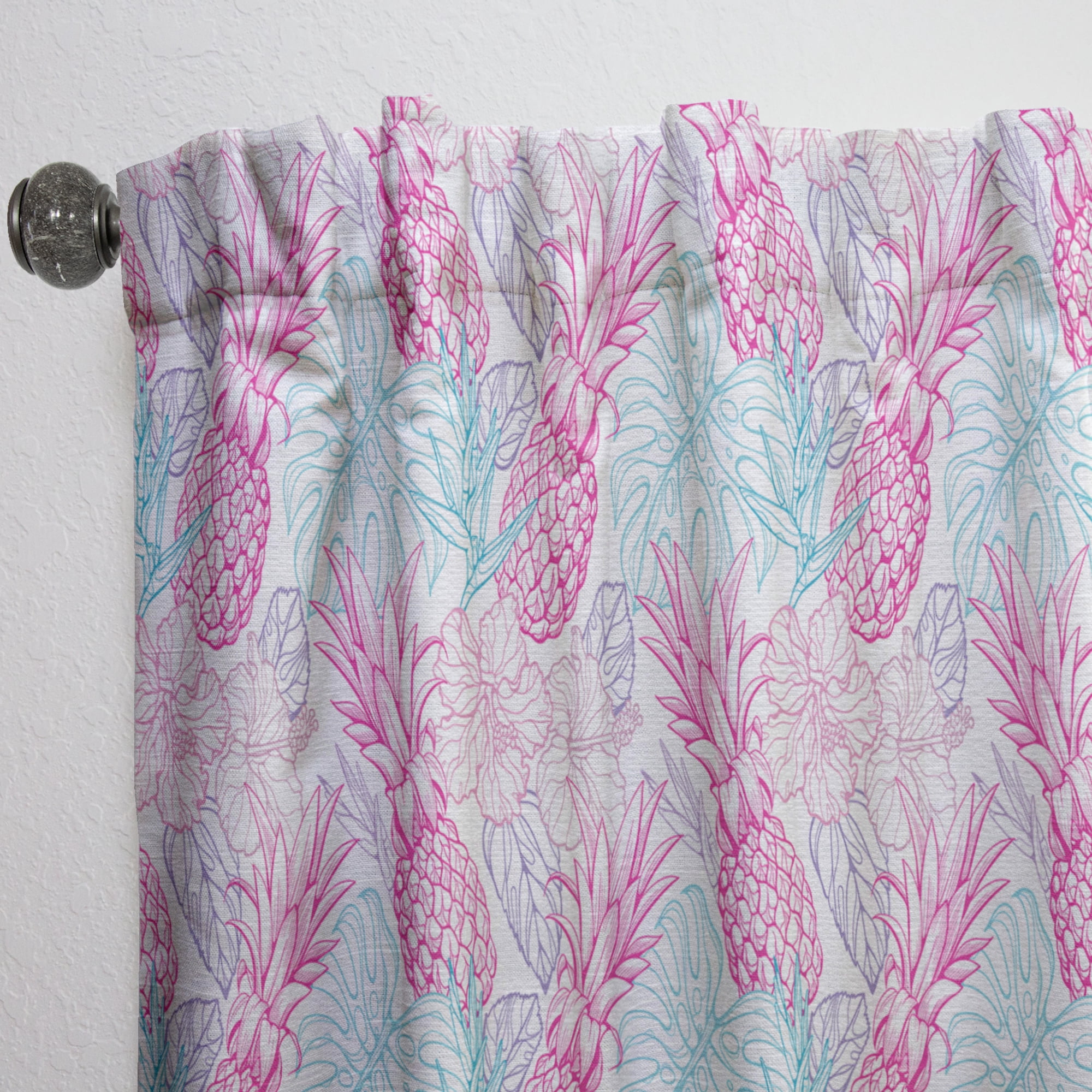 Designart 'Tropical Pineapple Mood II' Modern & Contemporary Curtain Panel