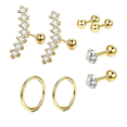 thumbnail image 2 of 10 Pares  Xtellar Piercing Aretes Oreja Cartílago, 2 of 3