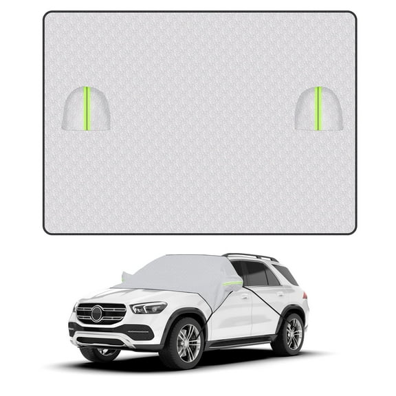 ISILER Car Windshield Cover for Ice and Snow, 91 x 58 inches Snow Cover with Side Mirrors Cover, PEVA Aluminum Foil Car Front Windshield Protector For Sedan, SUV, Coupe, Hatchback