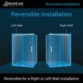 thumbnail image 4 of DreamLine Enigma Air 34 3/4 in. D x 60 3/8 in. W x 76 in. H Frameless Sliding Shower Enclosure in Brushed Stainless Steel, 4 of 12
