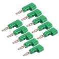 thumbnail image 1 of Stackable Connector, 4mm Rustproof Banana Plug Abrasion Resistant Sturdy Stable 10pcs High Accuracy  For Security Accessories Green, 1 of 8
