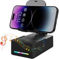 thumbnail image 1 of wonima11 Foldable Phone Stand with Speaker, Gifts for Men Women, Wireless Bluetooth Speaker with Cell Phone Stand and Anti-Slip Base Led RGB Light HD Surround Sound Compatible with Phones, Tablets, 1 of 1