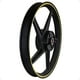 thumbnail image 1 of RIN TRASERO 1.6X18 PARA FT150TS ASPAS NEGRO CON FILO AMARILLO, 1 of 6