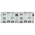 thumbnail image 6 of Yayeee Kitchen Valance Rod Pocket 54" x 18" Living Room Window Curtain, Cute Cat Faces, 6 of 6