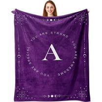 Initial Birthday Gifts for Women, Monogrammed Gifts for Women, Gifts for Women/Mom/Sister/Friend, Personalized Mothers Day Birthday Gifts for Mom/Her, Letter A Blanket 50x60in