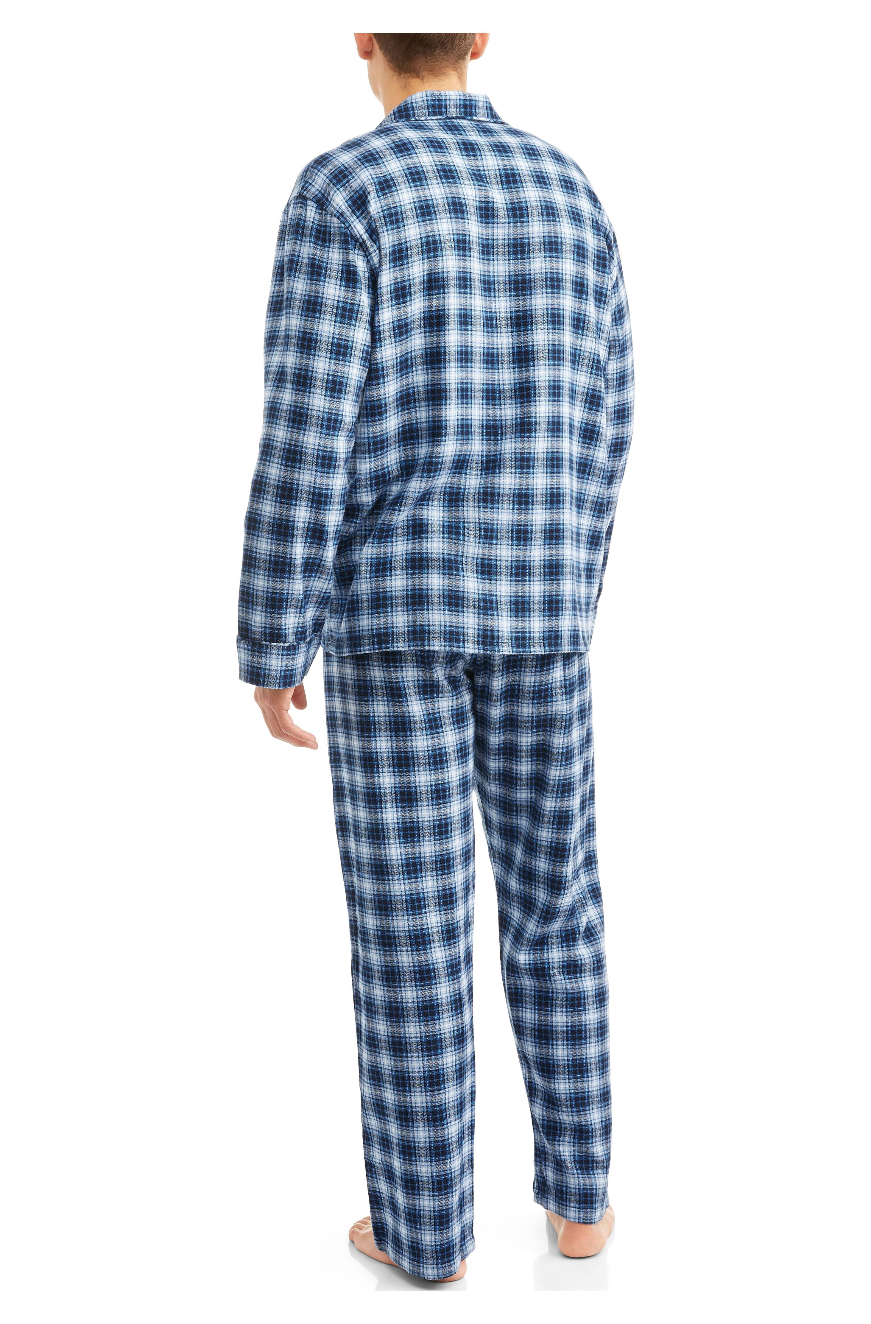 Hanes Men's and Big Men’s 100% Cotton Flannel Pajama Set, 2-Piece, Sizes S-5XL