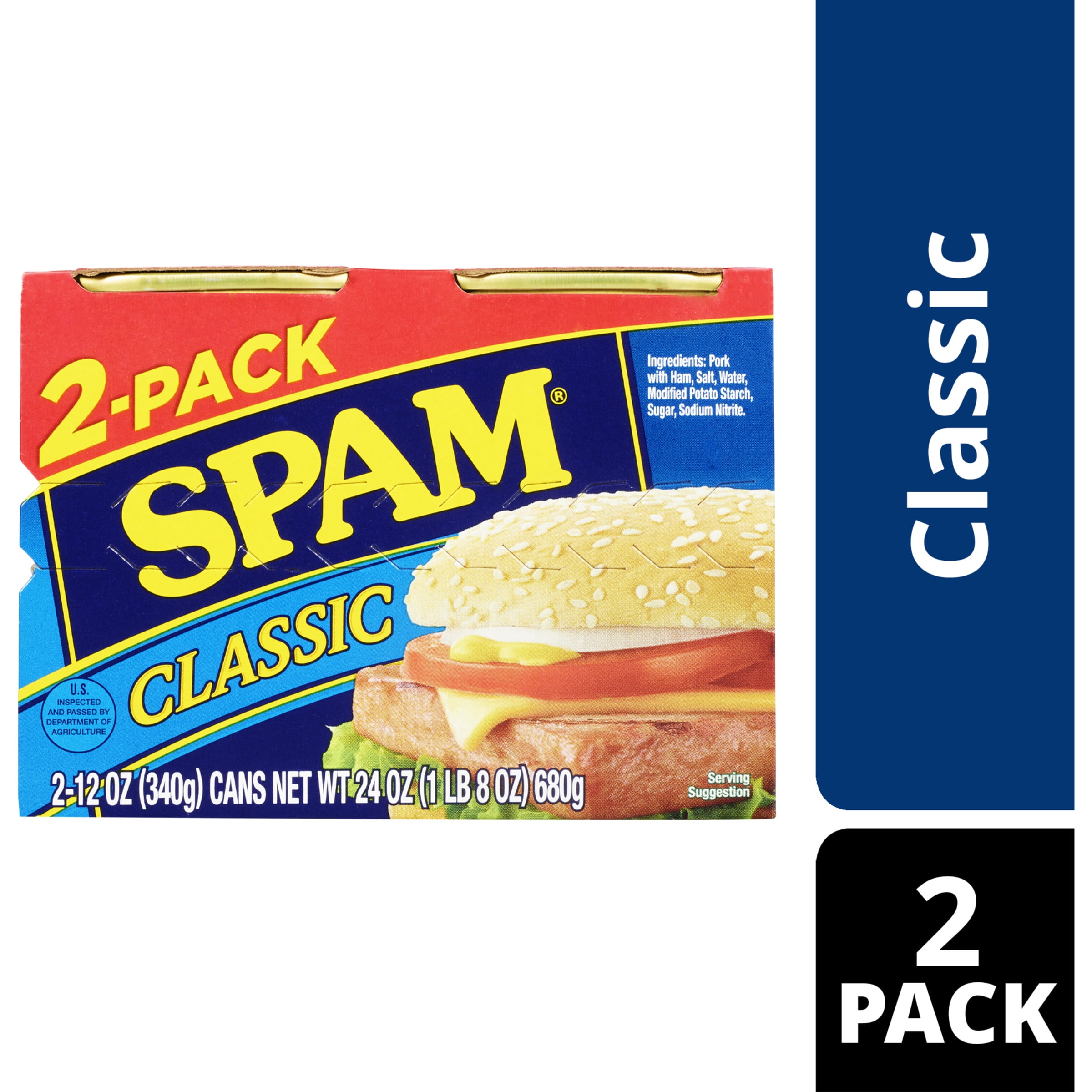 (6 pack) SPAM Classic, 12 oz Aluminum Can (6 packs of 2 cans)