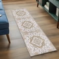 thumbnail image 3 of Runner Rug 2 x 6 Ft, Brown Boho Washable Non-Slip Floor Mat for Kitchen Hallway/Entryway, Vintage Abstract Art Floral Ethnic Tribe Long Kitchen Runner Area Rugs for Living Room, Low-Profile, 3 of 8