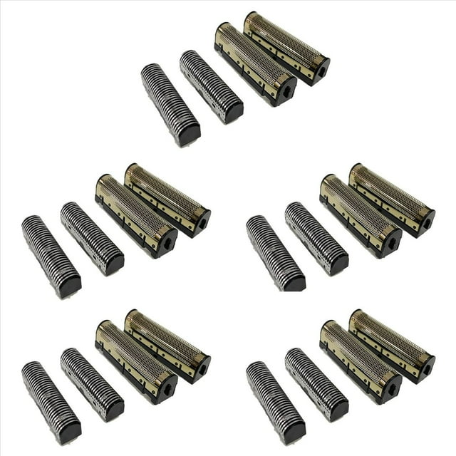 5X Afeitadoras Eléctricas Cuchillas de Hoja Dorada Cuchillo de Red y Cabezal de Corte Adecuado para KM-2026 KM-2028 Maquinilla de Afeitar Flotante
