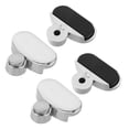 thumbnail image 4 of 4Pcs Oval Mirror Fixing Clips Zinc Alloy Bathroom Use Easy Installation Silver, 4 of 8