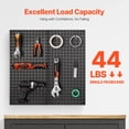 thumbnail image 2 of VEVOR Metal Pegboard Panels, 24"&nbsp;x 12" Pegboard, 2 Panels, Heavy Duty Peg Board Wall Organizer with Accessories, for Living Room Garage Tool Storage Office Organization Craft, Black, 2 of 9