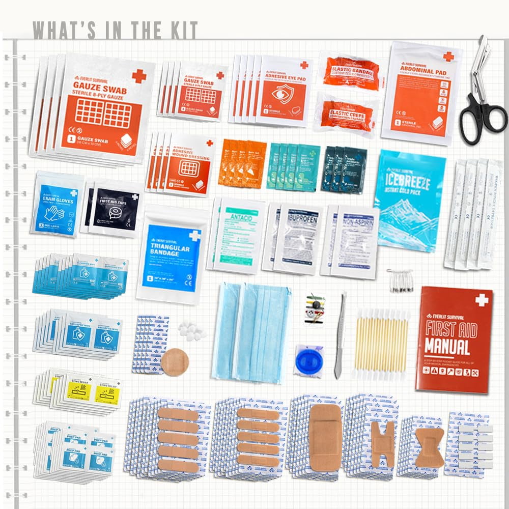 400 Osha/ansi Compliant First Aid Kit Type Iii Class A Professional Med Supplies For Contractors  Warehouse Office School Home Disaster Car Business Restaurant