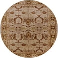 thumbnail image 1 of Ahgly Company Machine Washable Indoor Round Industrial Modern Mahogany Brown Area Rugs, 3' Round, 1 of 7