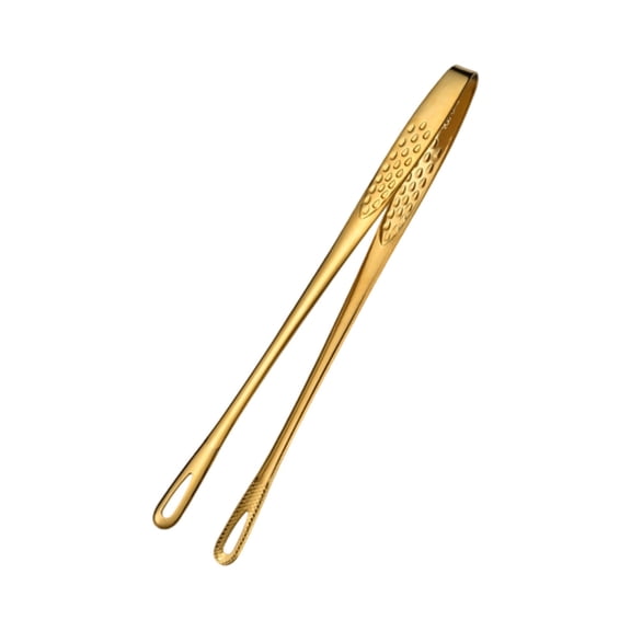 Tweezer Tongs, 9.4 inch Kitchen Tweezers, Cooking Tweezers, Stainless Steel Kitchen Tools for Barbecue, Plating and Serving, Golden