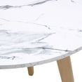thumbnail image 4 of MESA FRANKFURT 80CM IMITACIÓN PIEDRA SINTERIZADA COLOR BLANCO, 4 of 8