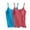 Blue, variant on Aloohaidyvio 2 Pcs Women's Built in Bra Tank Tops 2024 Summer Adjustable Spaghetti Strap Cami Sleeveless Tops