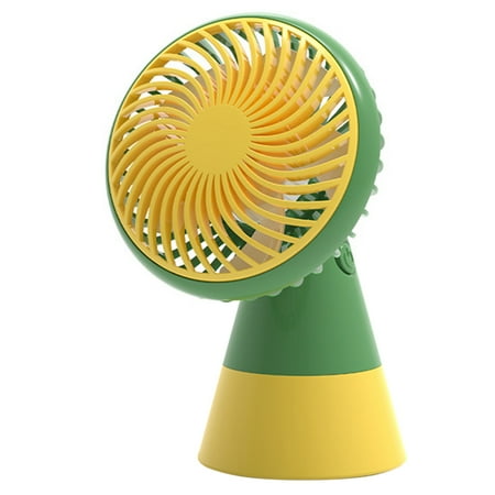 

Desktop Fan Rainforest Version Mini Fan Rechargeable Handheld Super Wind Silent Fan Cooler for Home Yellow