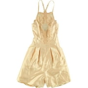 Free People Womens Heart to Heart Flare Romper Jumpsuit, Pink, 12