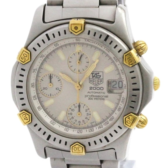 Pre-Owned TAG HEUER 2000 Professional Chronograph Gold Plated Steel Watch 165.806
