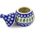 thumbnail image 2 of Polmedia Polish Pottery Peacock Garlic Kitchen Canister, 2 of 6