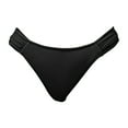 thumbnail image 4 of vigerkar Women's Side Tie Bikini Bottom - Mid Rise Adjustable Swimwear High-Waisted Beach Panties Black, XXL, 4 of 4