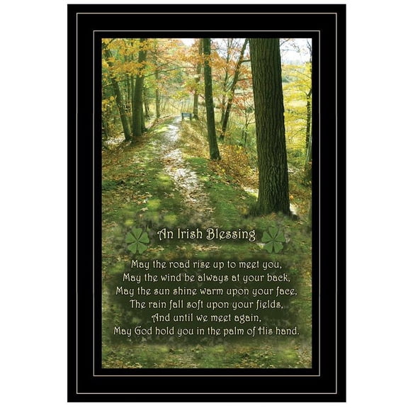 TrendyDecor4U Irish Blessing Ready To Hang Framed Print ME34A-704G
