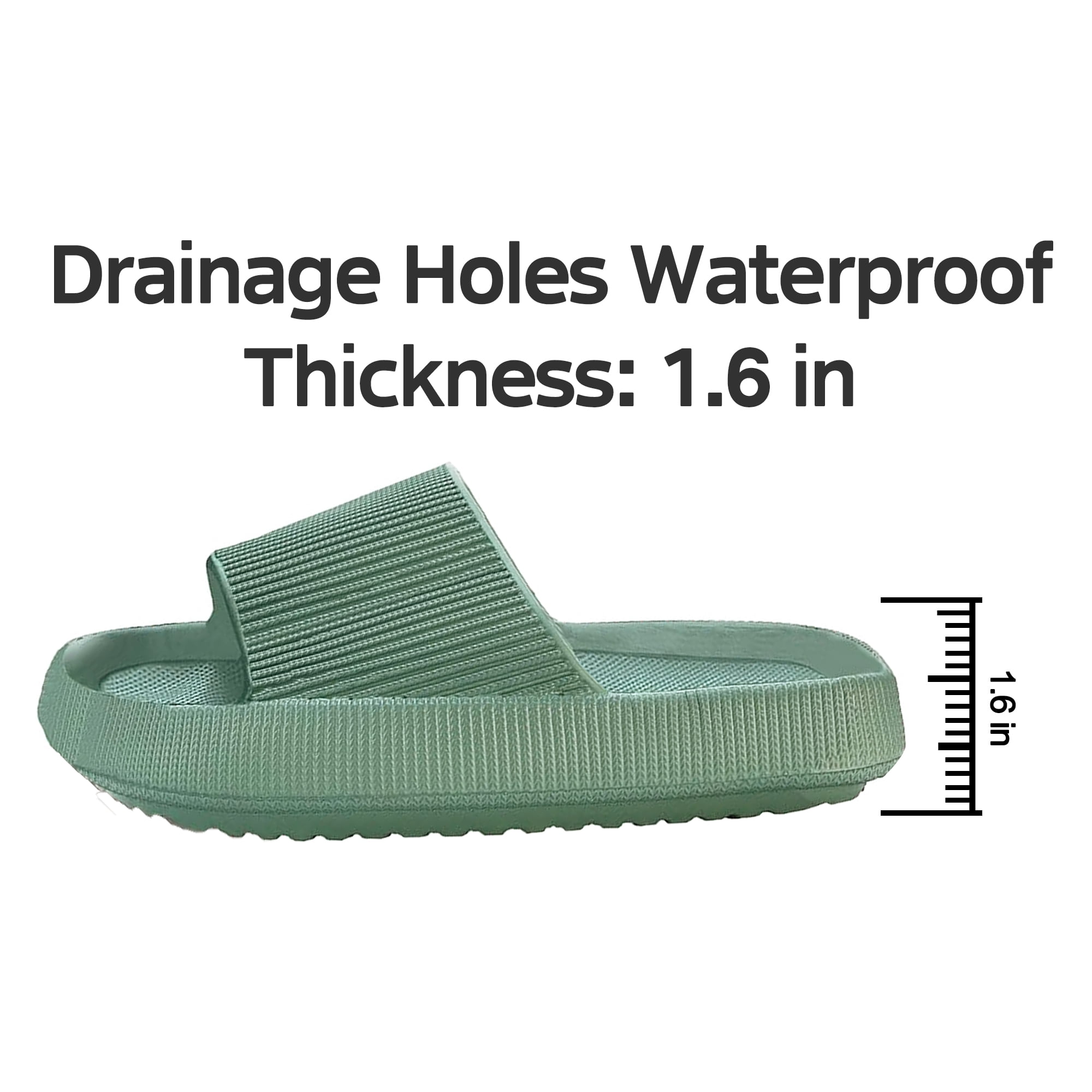 Evlmd Cloud Slide Sandal for Women and Men, Pillow Slippers Thicken Sole Slide, Shower Bathroom Slides Sandals, Slides Super Comfy Soft Foam Slip-Resistant Slides