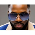 thumbnail image 6 of Men Sunglasses Square Oversize Blue Lens, 6 of 8