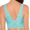 thumbnail image 2 of Women‘s Deep V Neck Lace Bralette Floral Padded Lace Long Line Wirefree Bra, 2 of 7