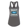 thumbnail image 2 of Wild Bobby, Ford Built Tough, Cars and Trucks, Women Racerback Tank Top, Dark Grey, X-Large, 2 of 4