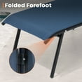 thumbnail image 3 of Pellebant Adjustable Steel Chaise Lounge Chair, 5‑Position Recliner with Rust-Resistant Frame for Patio, Poolside, Garden, and Indoor Use，Navy Blue, 3 of 8