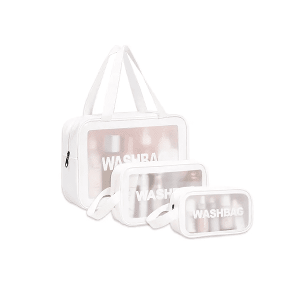 Estuches De Maquillaje Xtellar Bolsa Cosmetiquera Set 3 blanco