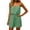 Green, variant on Women's Casual Sleeveless V-Neck Romper with Drawstring Waist Loose Fit Summer Jumpsuit