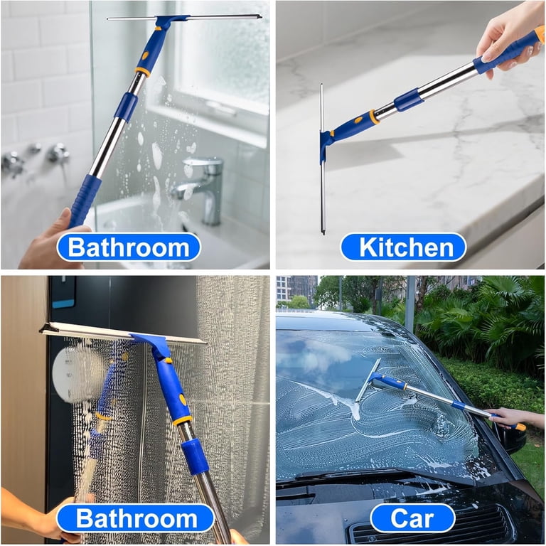 ITTAHO 14-Inch Shower Squeegee With Extendable Pole photo 4