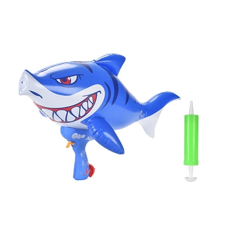 Gecheer Foldable Balloon Water   Large Inflatable Animal Shaped Hammer for Pool Party Blue Shark