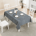 thumbnail image 3 of BALCONY & FALCON Rectangle Tablecloth Fuzzy Linen Waterproof Tablecloth, Gray, 55" x 71", 3 of 8