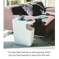 thumbnail image 5 of Yamazaki Home Side Table Trash Can, White, ABS Plastic, 4 gallons, 15 liters, No Assembly, 5 of 7